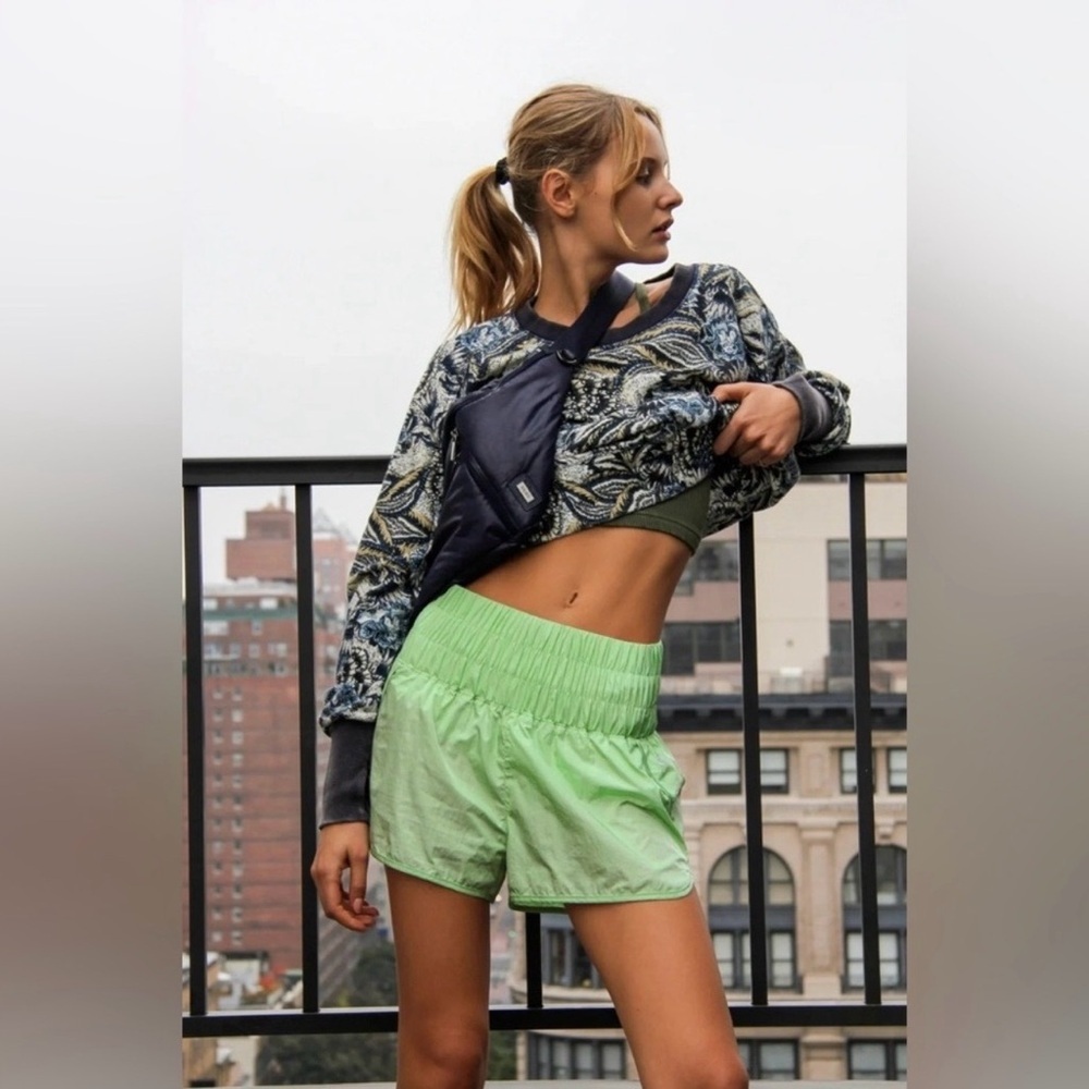 Free People On The Way Run Home ~ Bright Green ~ Size Large